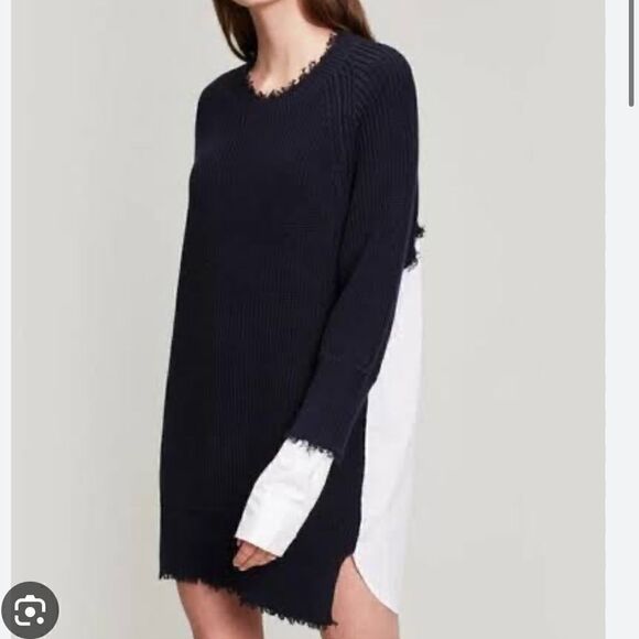 Alexander Wang T Hybrid Meets Varsity Sweater Dress - Picture 1 of 5
